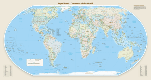 equal earth world wall map