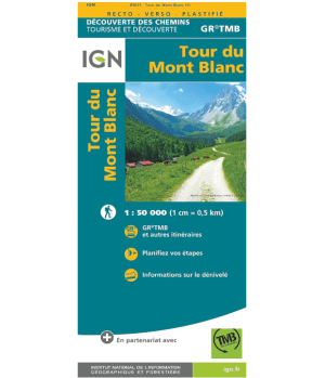Tour du Mont-Blanc carte IGN