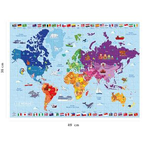 Casse-Tête Carte du monde 25 mcx - Nathan