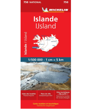 Islande-Carte routière 750-Michelin