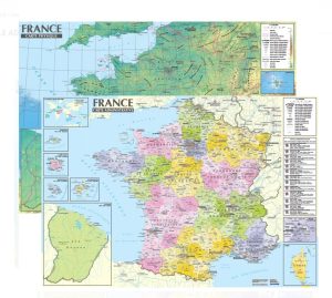 Carte France administrative et physique 9788383554426
