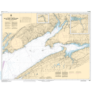 Carte marine chart 4010 Baie de Fundy Partir intérieure